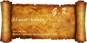 Glazer Kevin névjegykártya