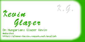 kevin glazer business card